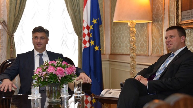 Plenković i Ratas o jačanju gospodarske suradnje i prioritetima estonskog predsjedanja Vijećem Europske unije